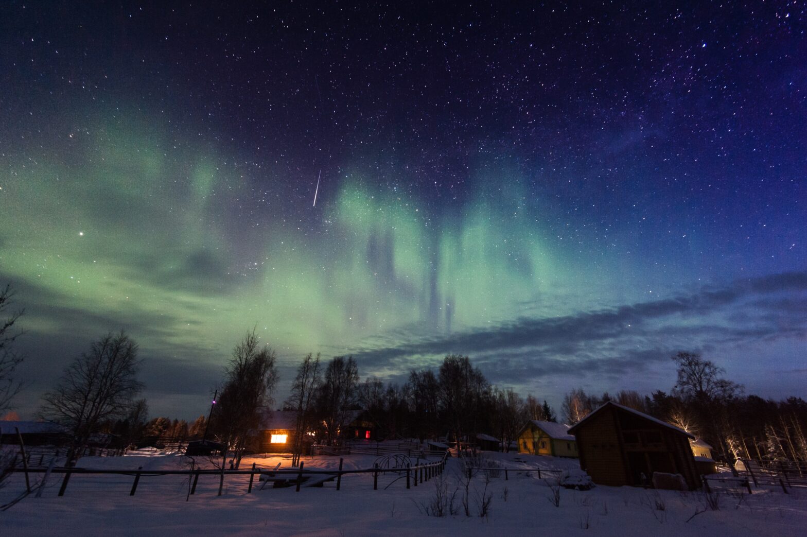 В ночь на 4 марта в Москве можно было наблюдать Северное сияние