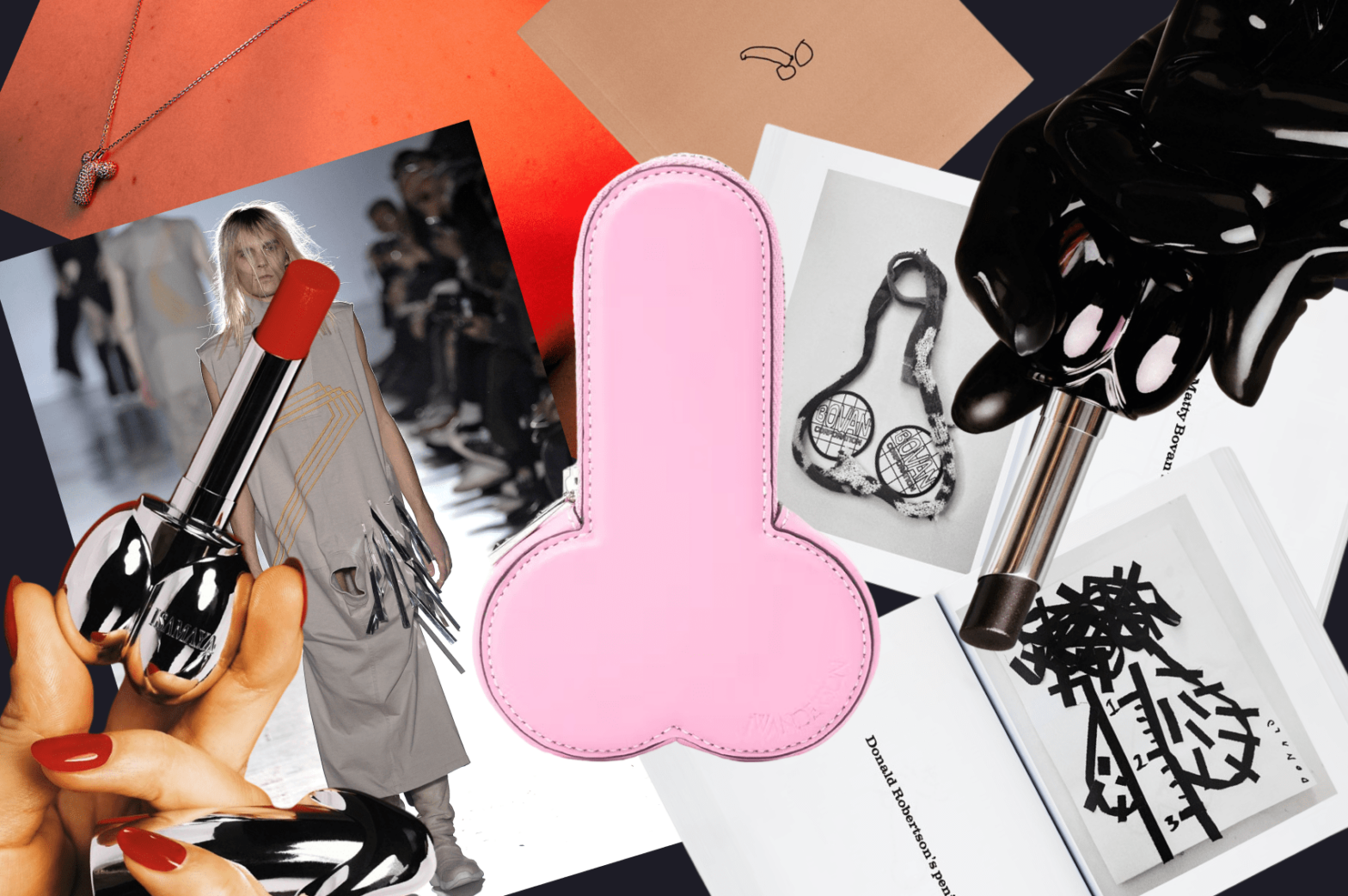 Помады, украшения, маникюр: как член стал символом на подиумах и в бьюти-мире