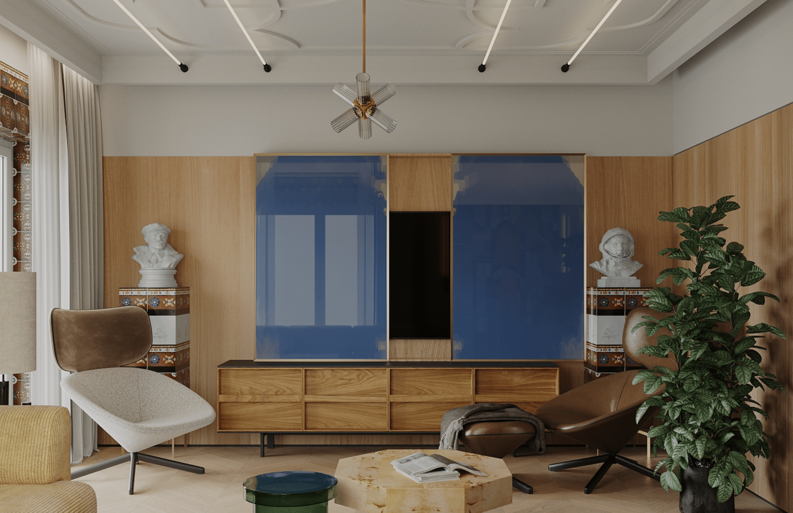 Дерево, хохлома, народные мотивы: создаем интерьер в русском стиле