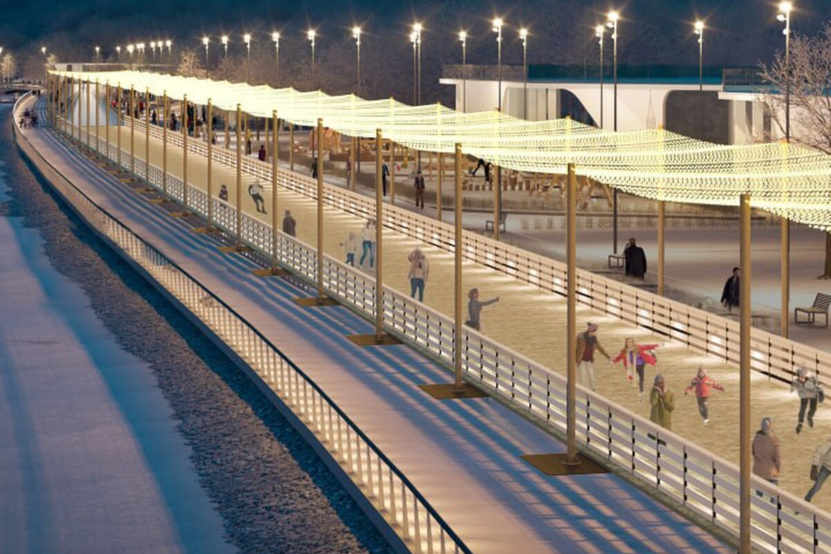 На набережной в «Коломенском» откроется первый линейный каток