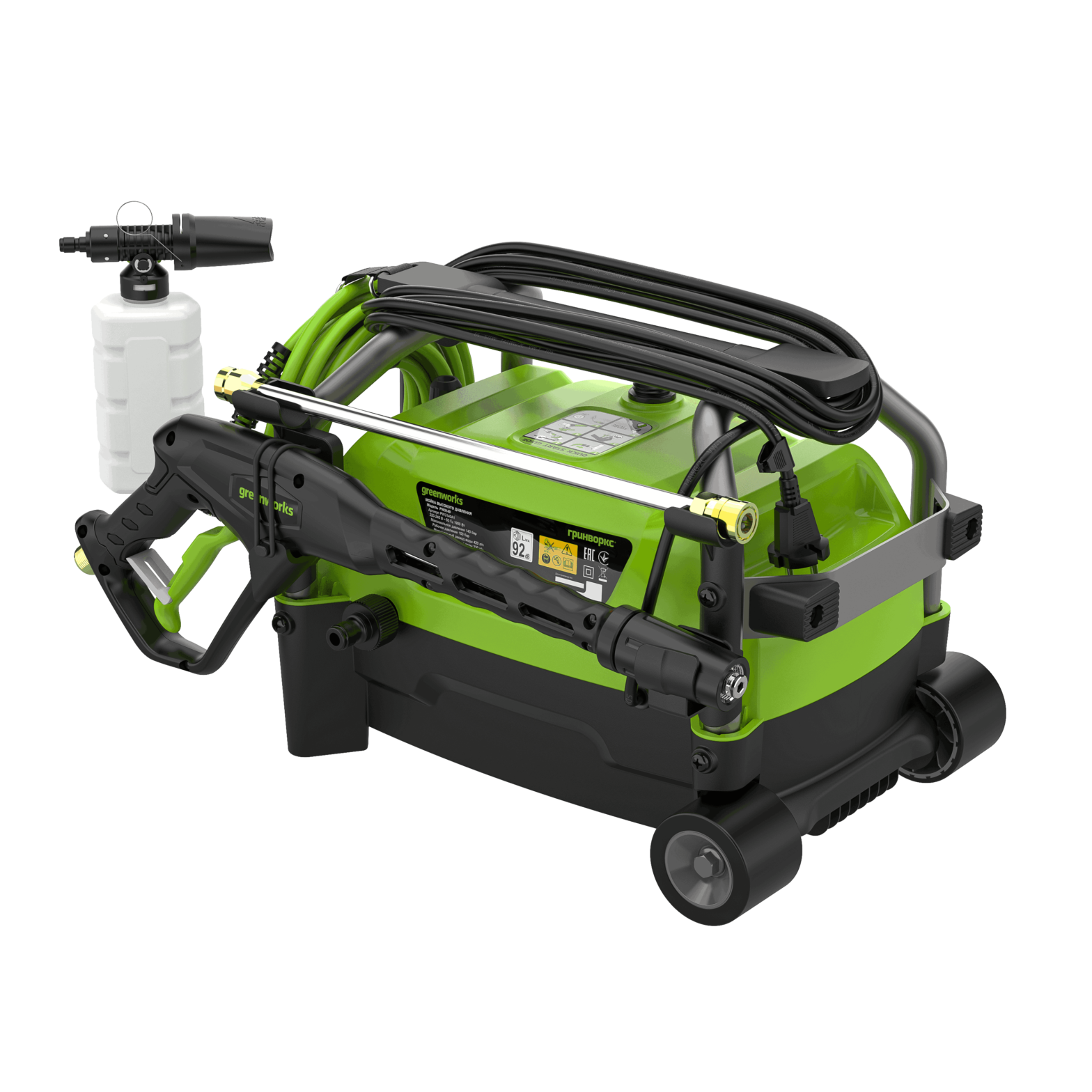 Мойка высокого давления Greenworks PW3140: увеличенная мощность и расширенная комплектация для сложных задач