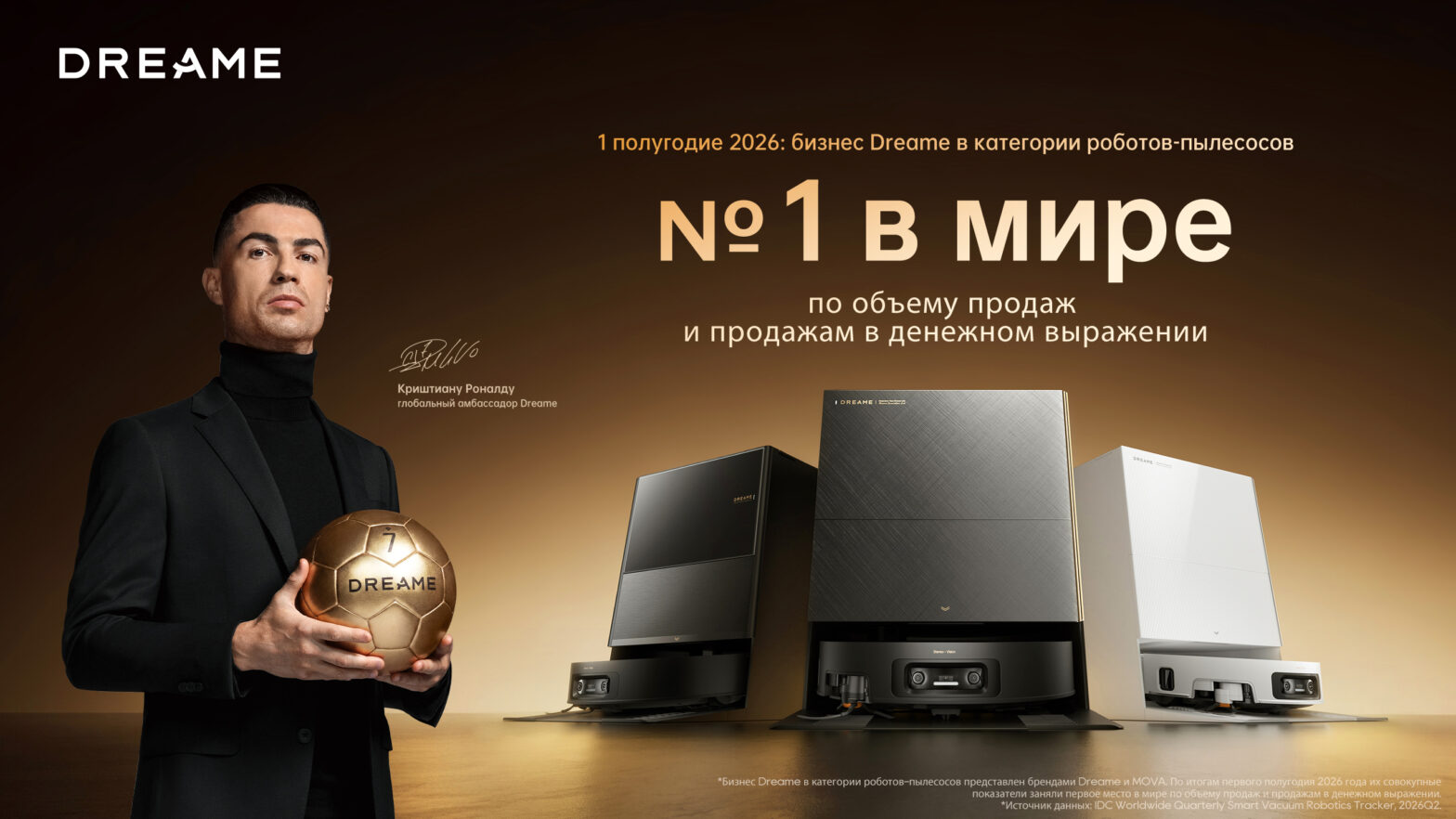 Dreame стала №1 в мире по продажам роботов-пылесосов